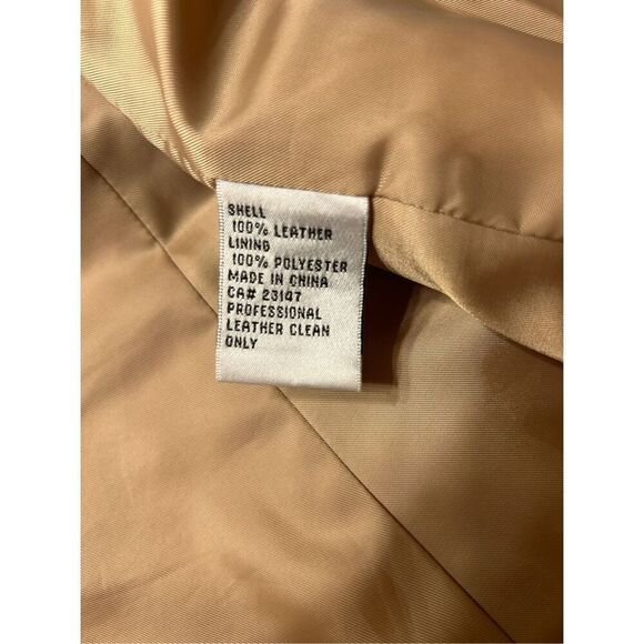 Talbots Tan Leather Jacket - Picture 7 of 10